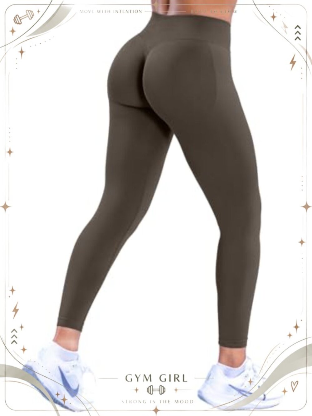 Seamless Impact Leggings Hidden Scrunch Low Rise Skinny Yoga Gym